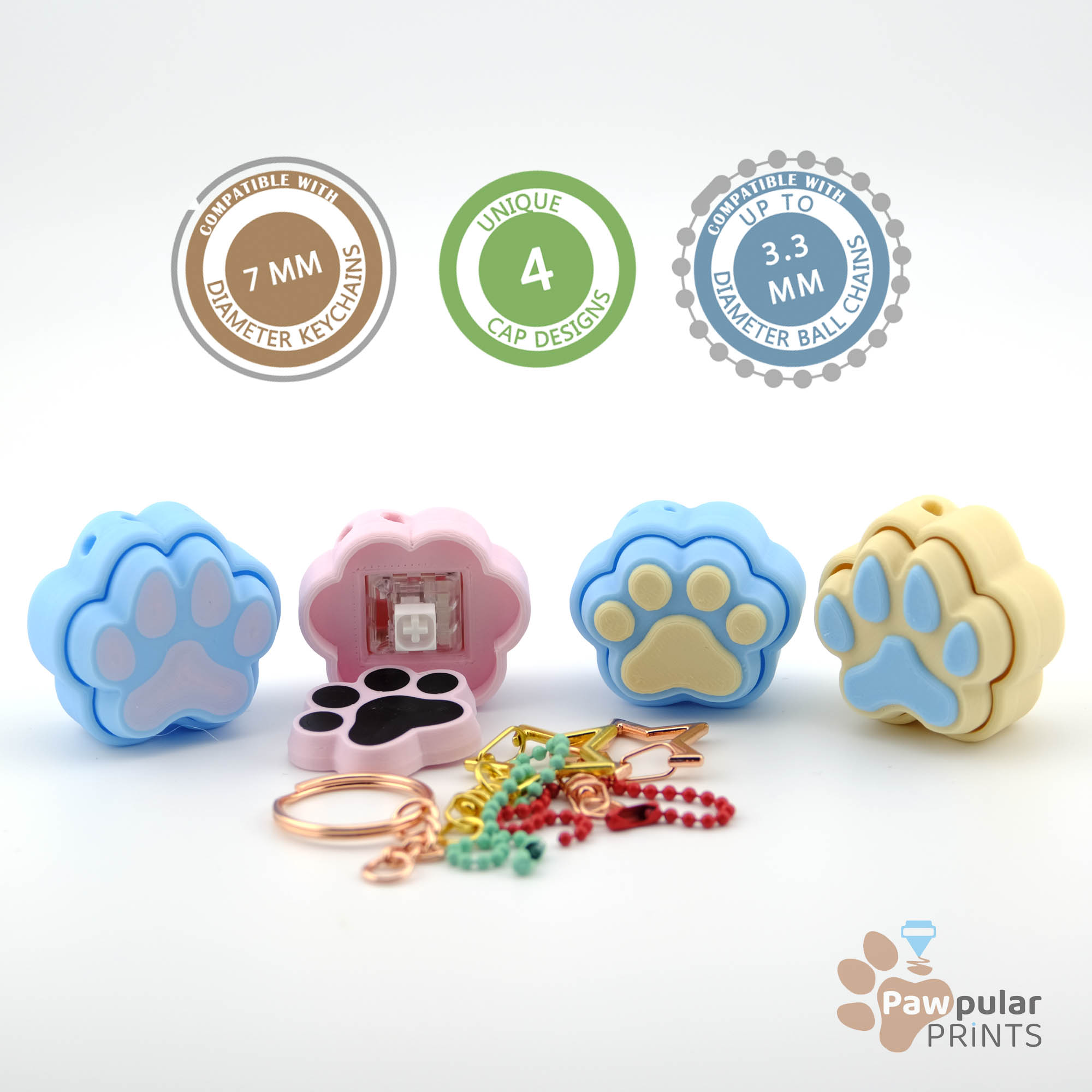 Pet paw fidget clicker